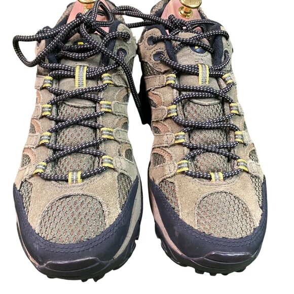 Merrell Mens Hiking Shoes US 7 Olive Suede & Mesh Vibram Sole - Picture 1 of 7